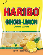 Haribo Ginger Lemon Gummy Candy 12 oz Each Bag Quantity 12 Bags Per Case Sweet Browse at UsaCandyWholesale.Com